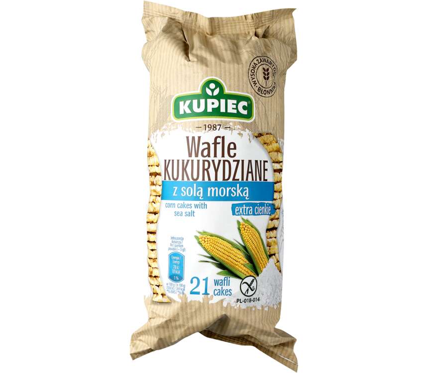 Kupiec Wafle kukurydziane z solą morską 105 g