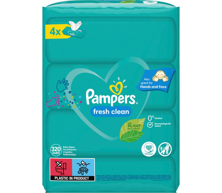 Pampers Chusteczki nawilżane Fresh Clean XXL 4x80szt.