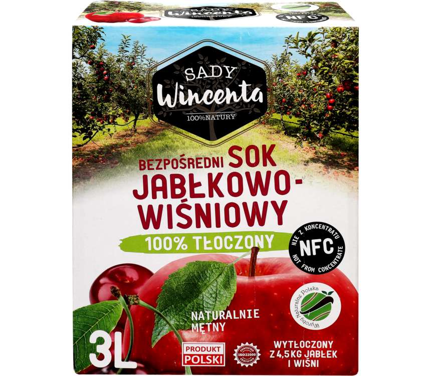 Sok jabłkowo - wiśniowy NFC  3 L kaufland.pl