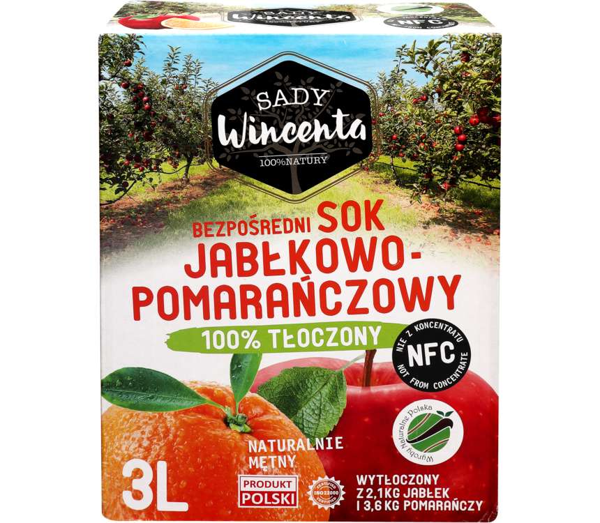 Sok jabłkowo - pomarańczowy NFC  3 L kaufland.pl