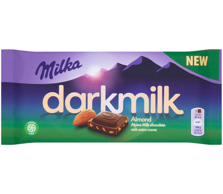 Milka Czekolada Darkmilk z migdałami 85 g kaufland.pl