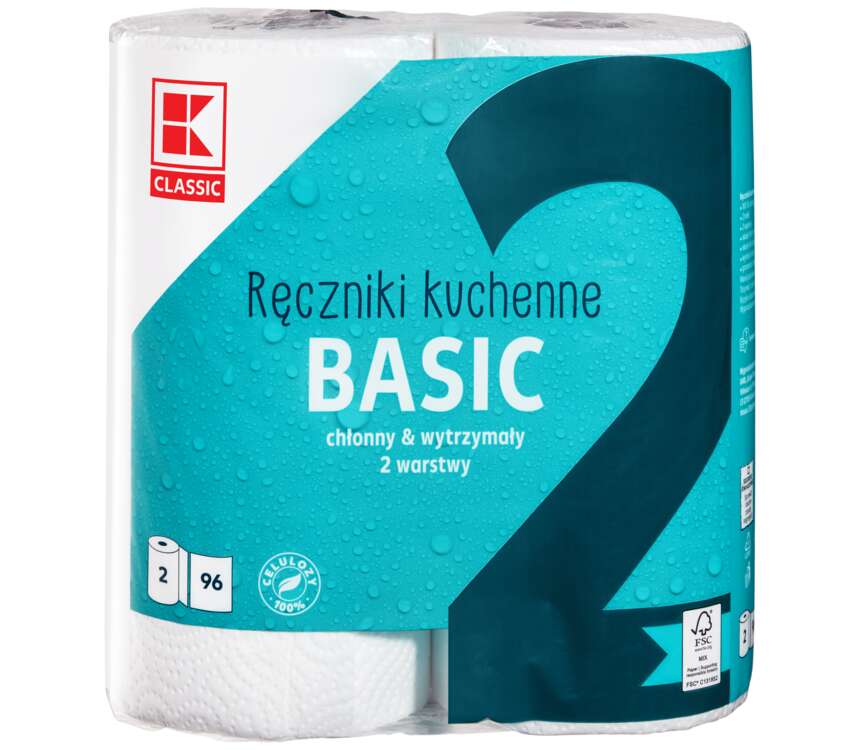 K-Classic Ręcznik papierowy 2-warstwowy 96 list. 2 szt.