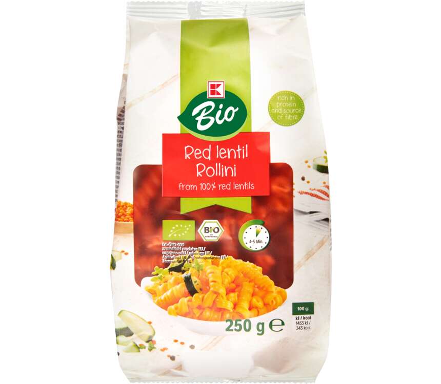 K-Bio Makaron Rollini z czerwon.soczewicy 250 g