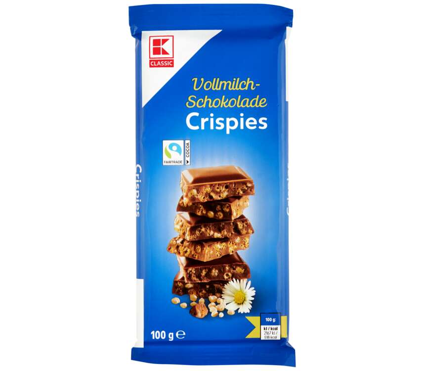 K-Classic Czekolada mleczna z chrupkami 100 g