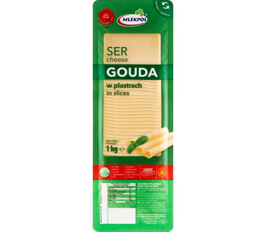 Mlekpol Ser Gouda plastry 1 kg