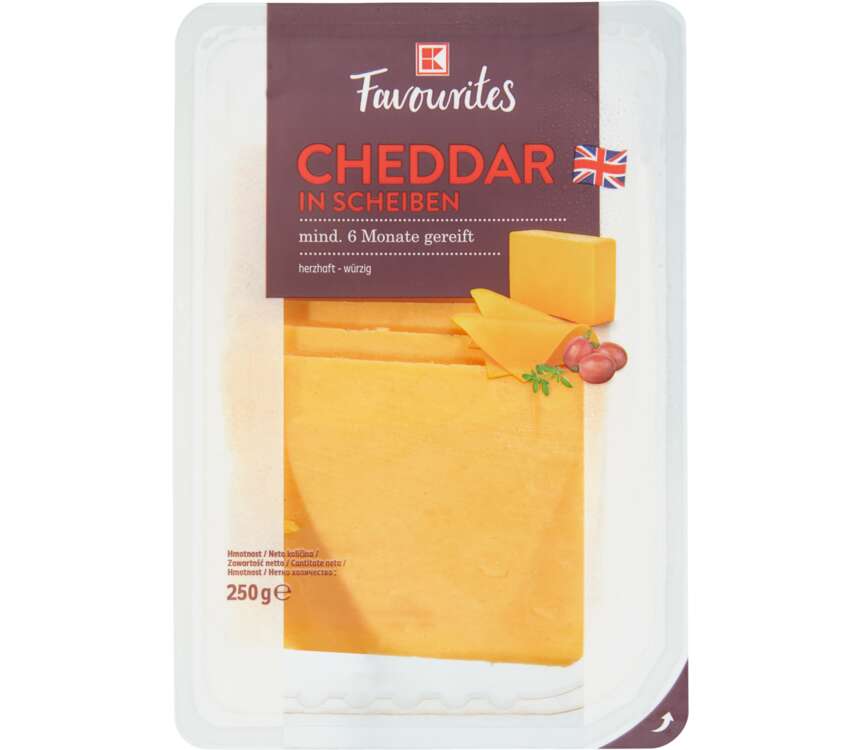 K-Favourites Ser Cheddar plastry 250 g