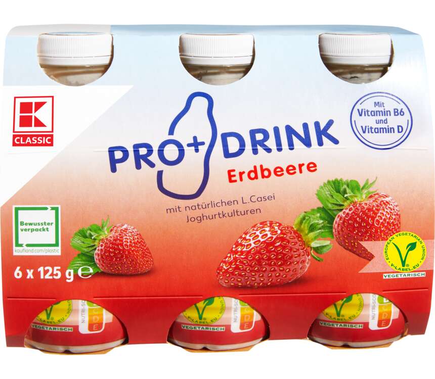 K-Classic Napój probiotyczny truskawkowy 6x125 g