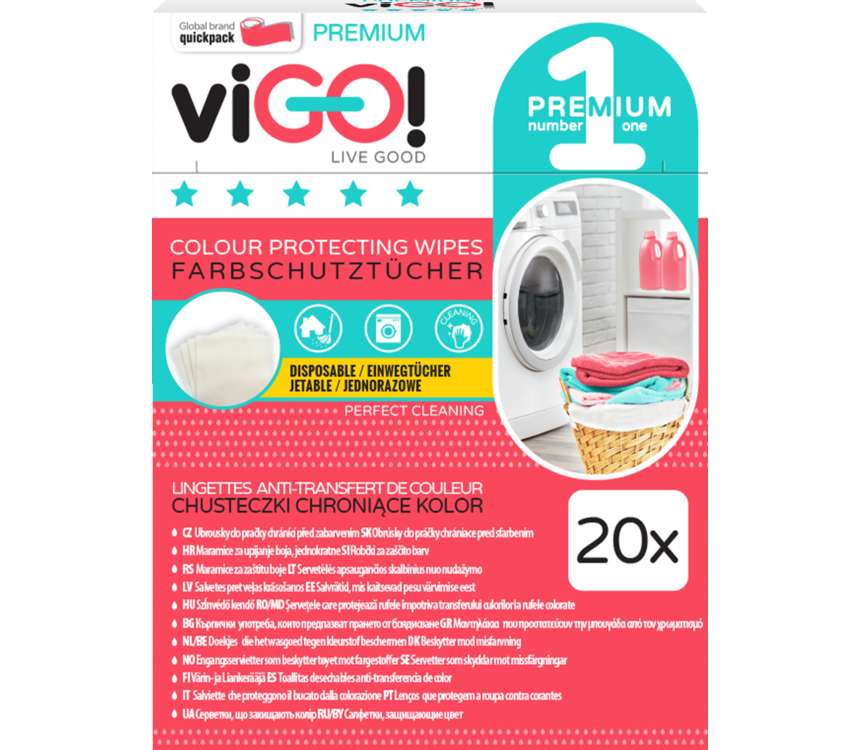 viGO Chusteczki chroniące kolor 20 szt.
