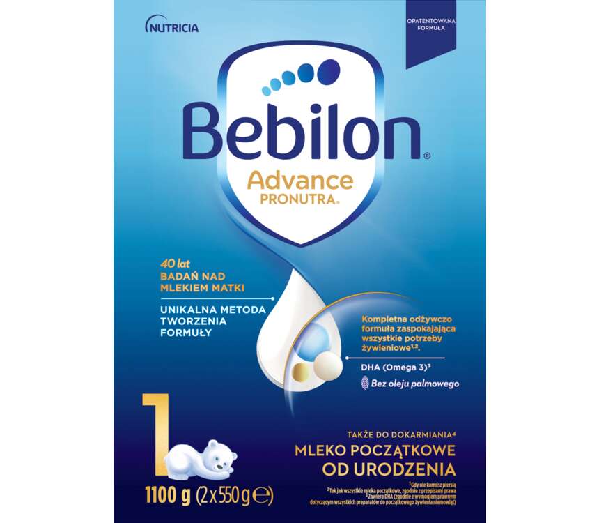 Bebilon 1 Mleko modyfikowane od urodzenia 1100 g