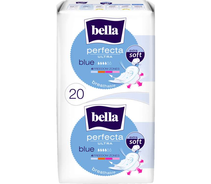 Bella Perfecta Podpaski Blue ze skrzydełkami 20 szt. kaufland.pl