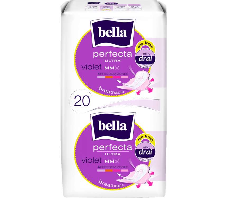Bella Perfecta Podpaski Violet ze skrzydełkami 20 szt. kaufland.pl