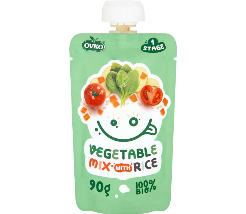 Ovko BIO Tubka Mix Warzyw z ryżem 90 g