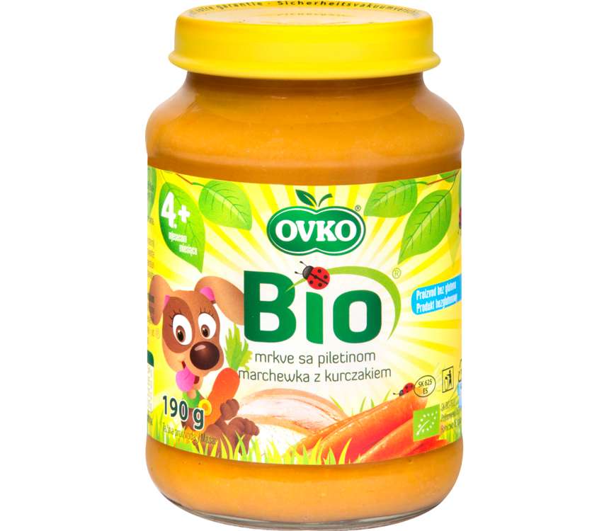 Ovko BIO Danie marchewka kurczak 190 g