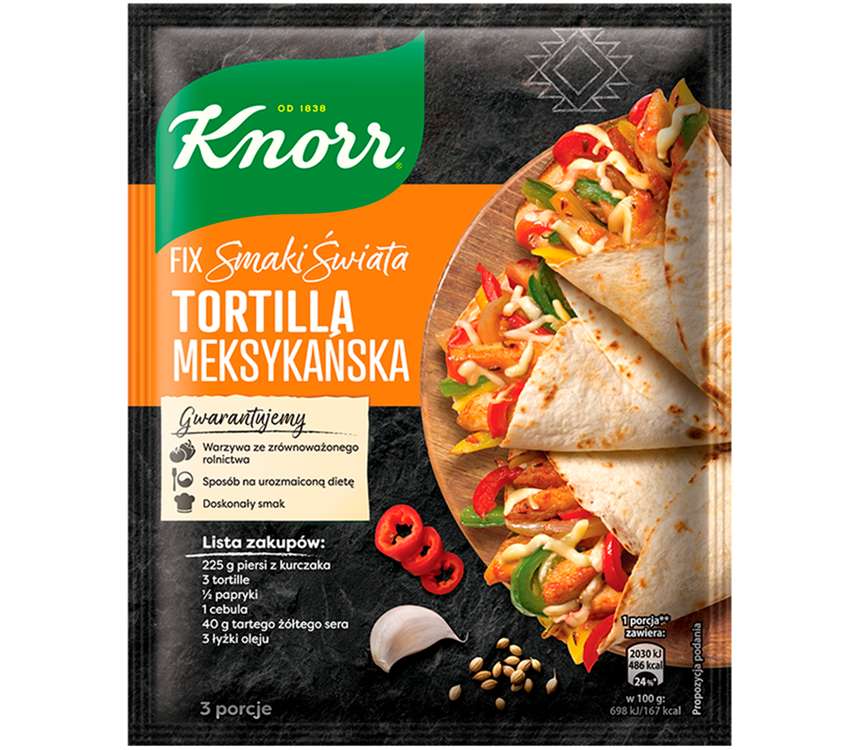 Knorr Fix Kurczak Burrito Tex Mex 48 g kaufland.pl