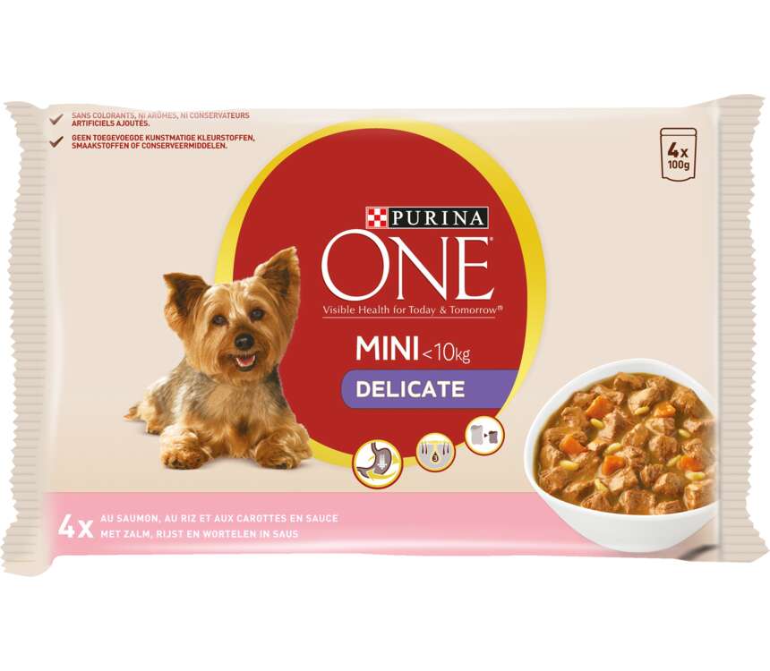 One Mini Mokra karma dla psa Delikate Łosoś 4x100 g