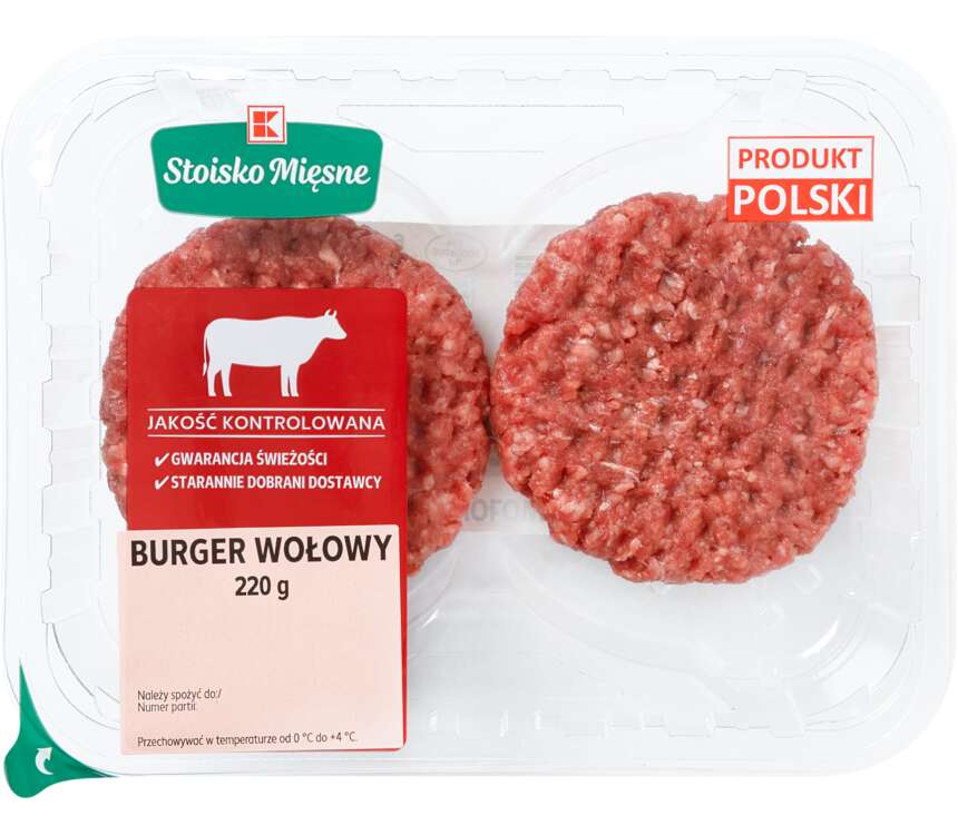 K-STOISKO MIĘSNE Burger wołowy  220 g