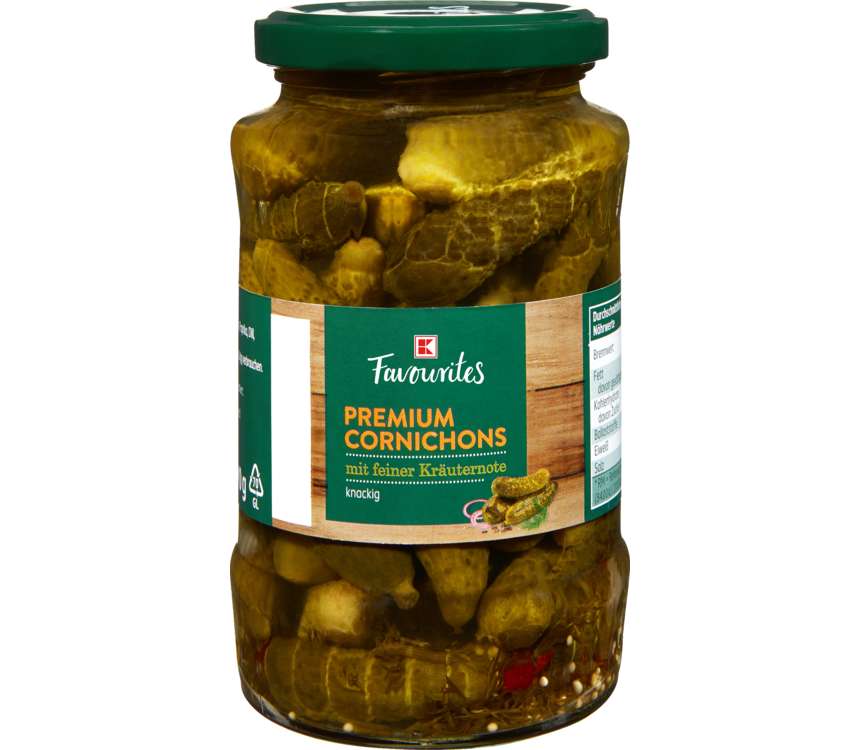 K-Favourites Ogórki konserwowe z ziołami 190/330g
