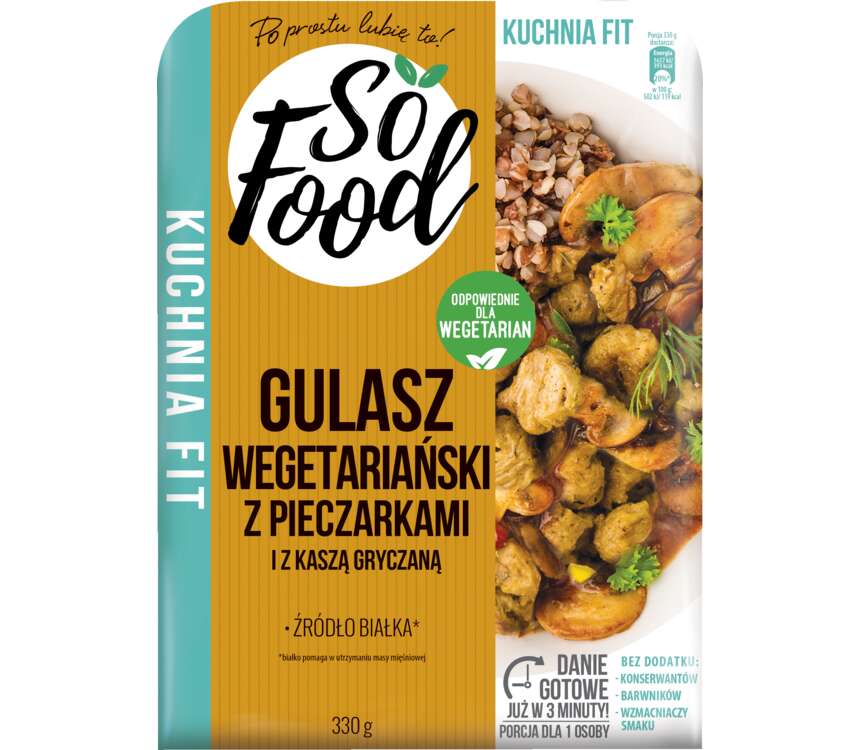 So Food Gulasz wegetariański pieczarki, kasza 330 g kaufland.pl