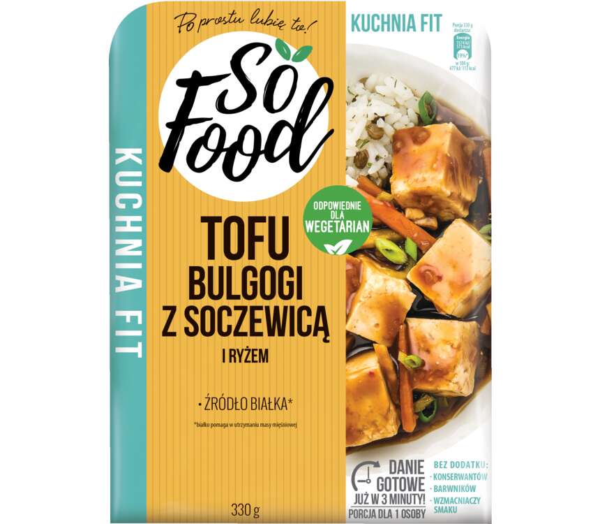 So Food Tofu Bulgogi ryż, soczewica 330 g