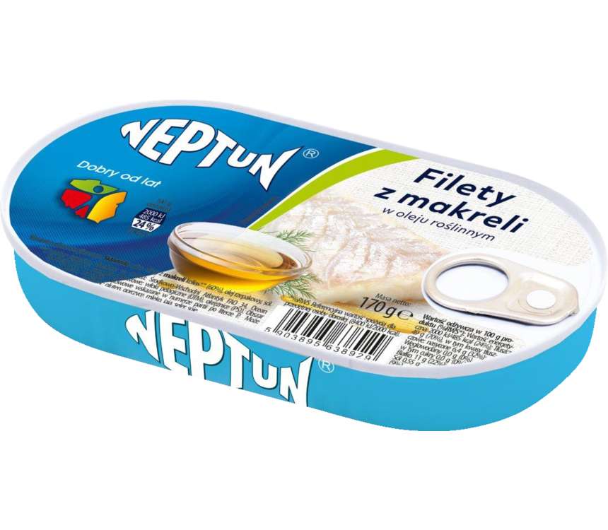 Neptun Filety z makreli w oleju 170 g