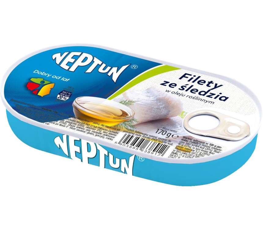 Neptun Filety ze śledzia w oleju 170 g
