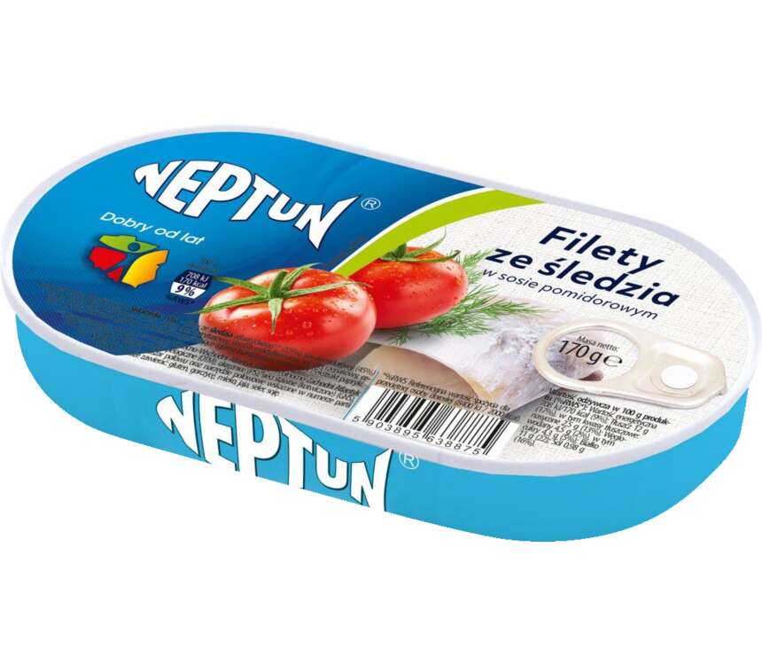 Neptun Filety śledziowe w sosie pomidorowym 170 g