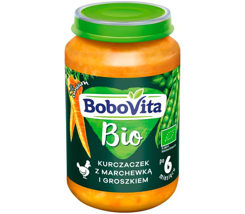 BoboVita Obiadek bio po 6msc kurczak march grosz. 190g
