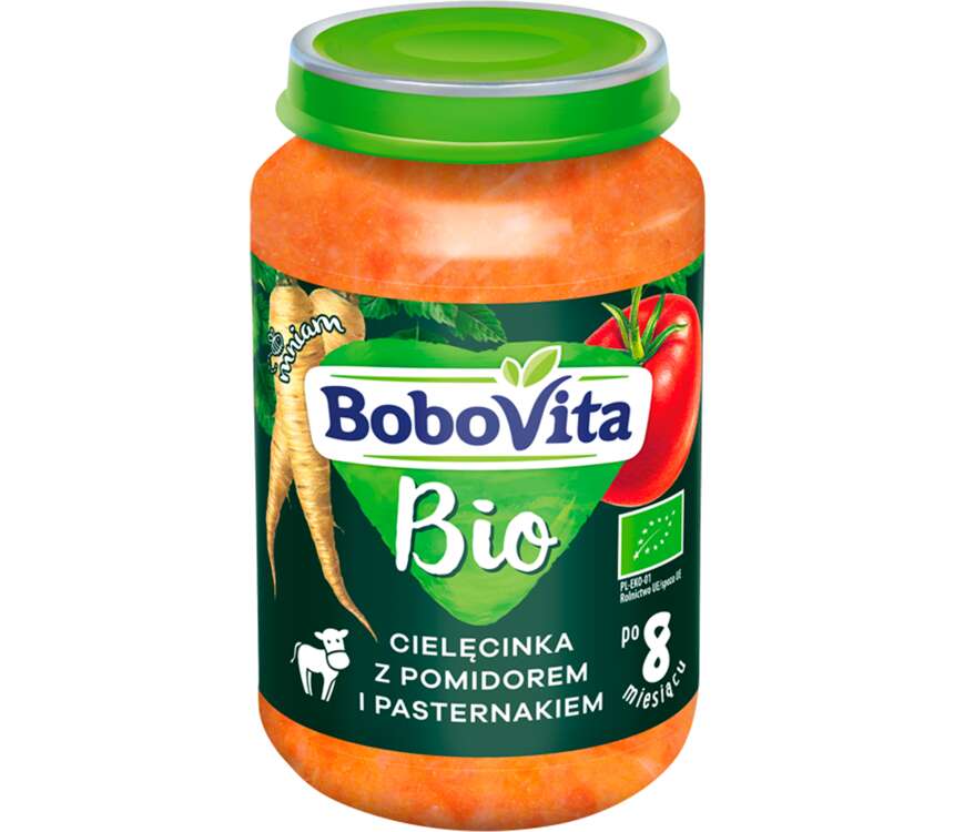 BoboVita Obiadek bio po 8msc cielęcina pomidor 190g