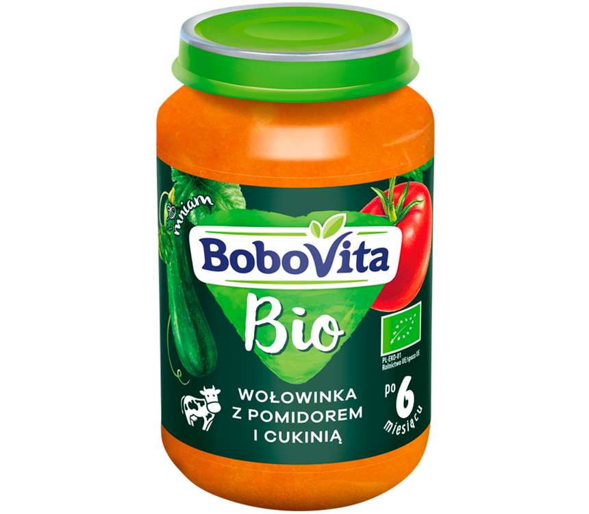 BoboVita Obiadek bio po 6msc wołowina pomidor 190g