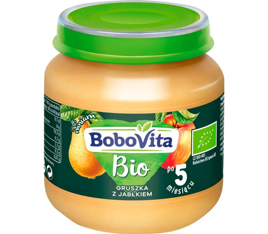 BoboVita Przecier bio jabłko gruszka 125g