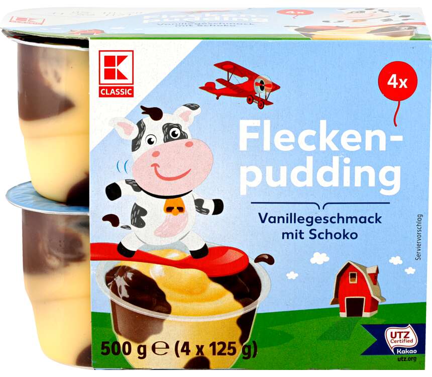 K-Classic Pudding dla dzieci wanilia-czkolada 4x125 g