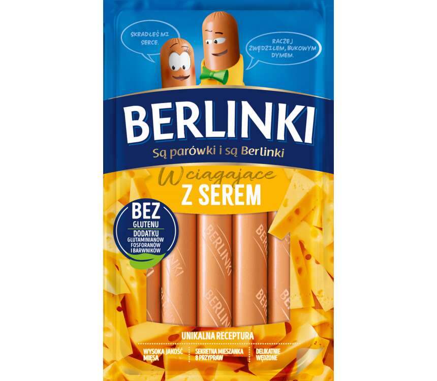 Morliny Berlinki parówki z serem 250 g kaufland.pl