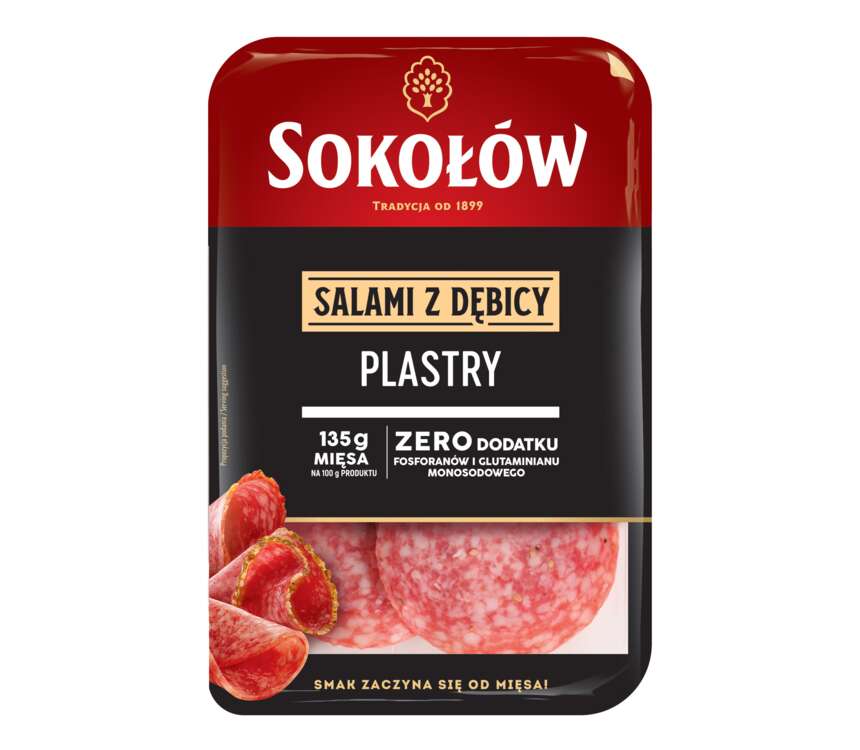 Sokołów Salami klasyczne plastry 100 g