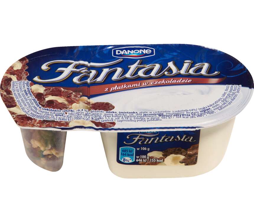Danone Fantasia Jogurt kremowy płatki czekoladowe 102 g