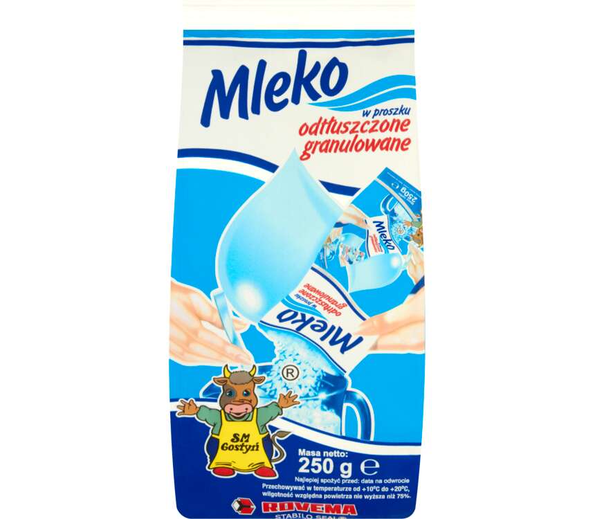 SM Gostyń Mleko granulowane odtłuszczone 250 g
