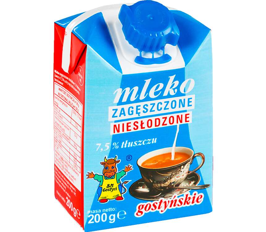 SM Gostyń Mleko zagęszczone niesłodzone tł.7,5% 200 g