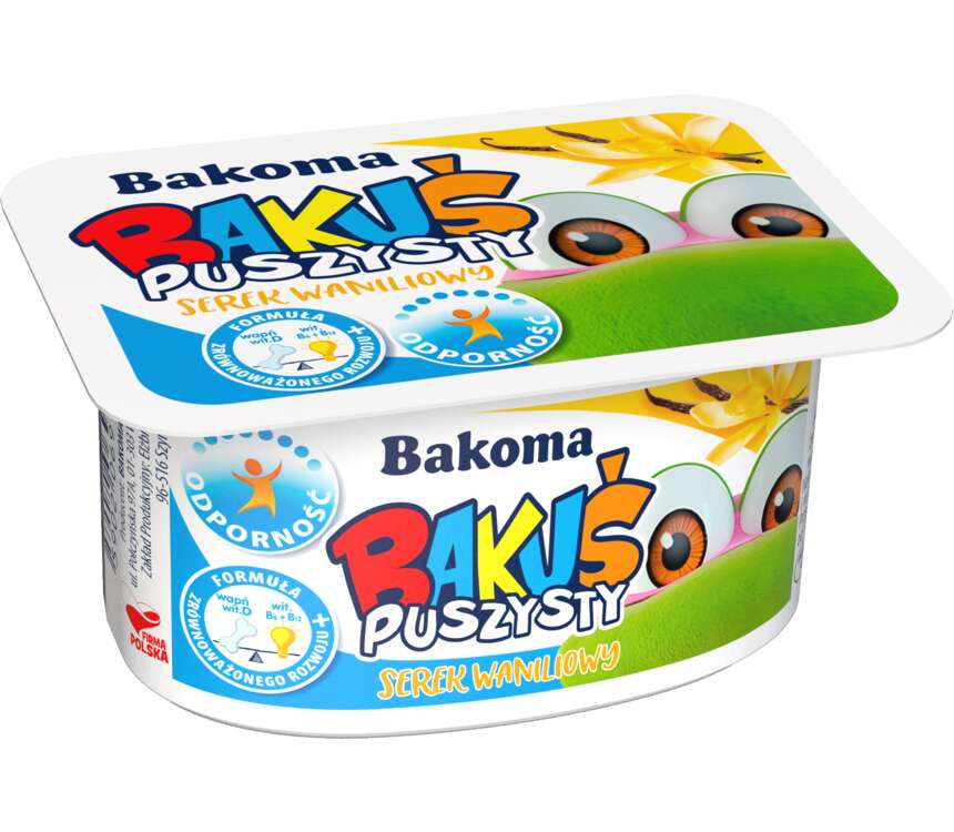 Bakoma Bakuś Serek homogenizowany waniliowy 90 g