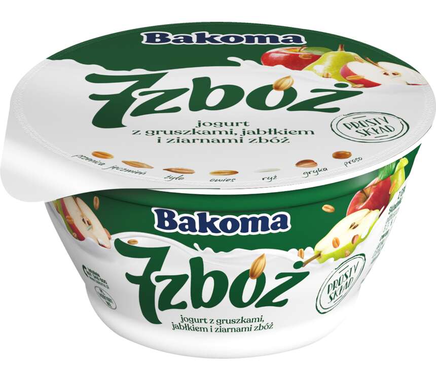 Bakoma 7 zbóż Prosty skład Jogurt z gruszką 140 g