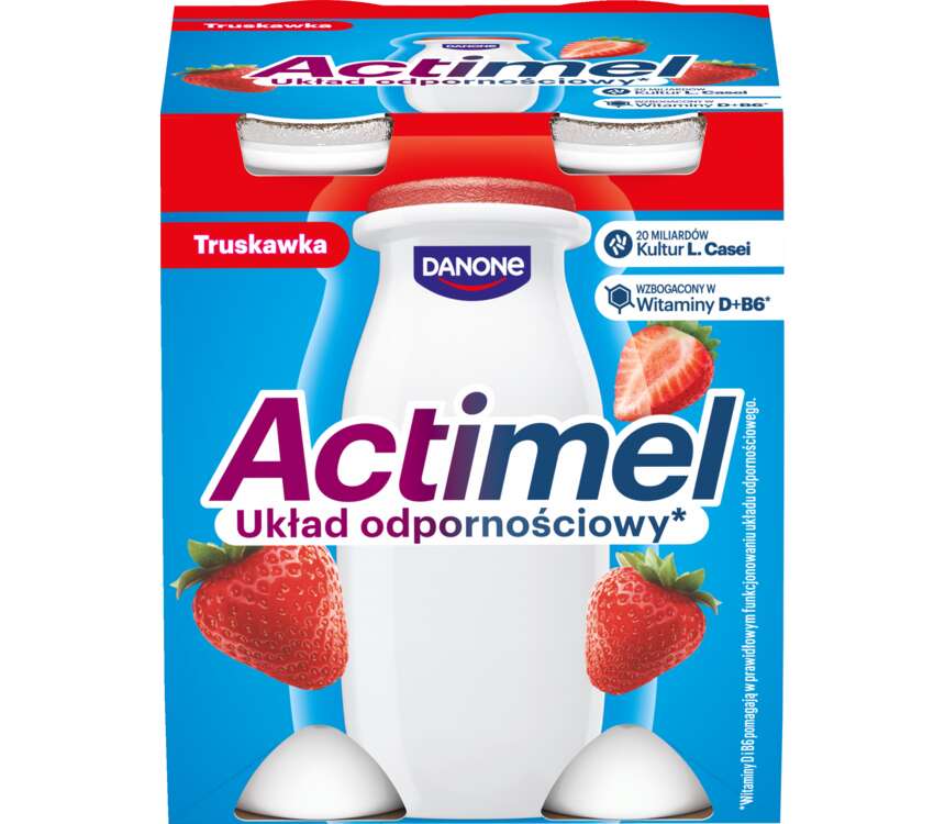 Danone Actimel Napój probiotyczny truskawkowy 4x100 g kaufland.pl