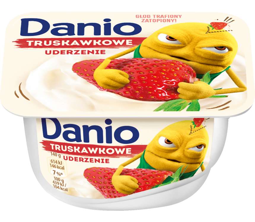 Danone Danio Serek homogenizowany truskawkowy 140 g
