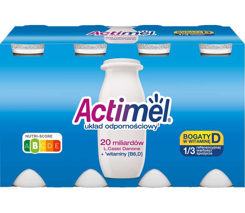 Danone Actimel Napój probiotyczny naturalny 8x100 g kaufland.pl
