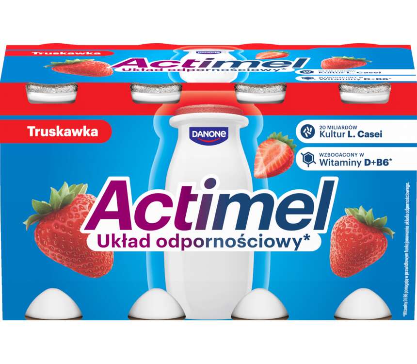 Danone Actimel Napój probiotyczny truskawkowy 8x100 g kaufland.pl