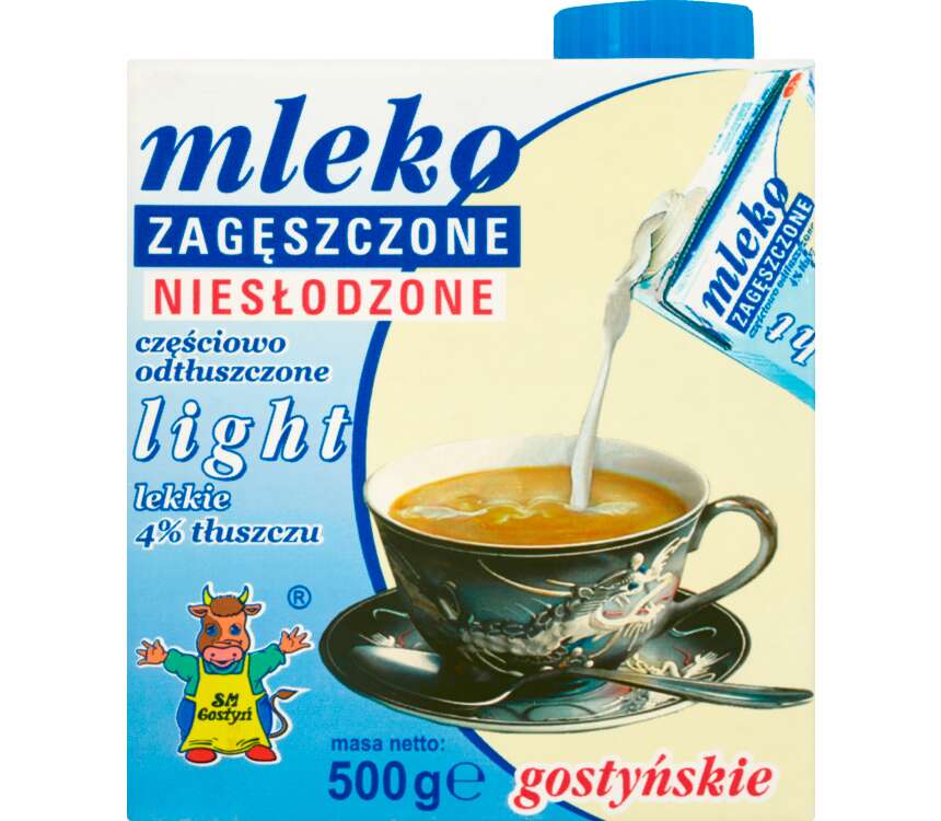 SM Gostyń Mleko zagęszczone niesłodzone tł. 4% 500 g