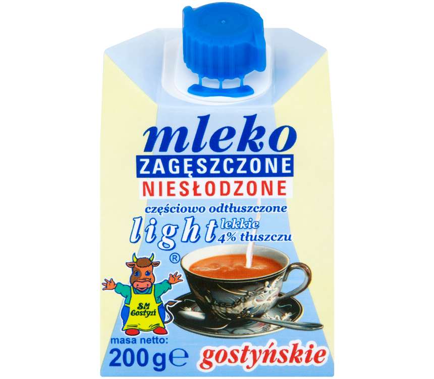 SM Gostyń Mleko zagęszczone niesłodzone tł.4% 200 g