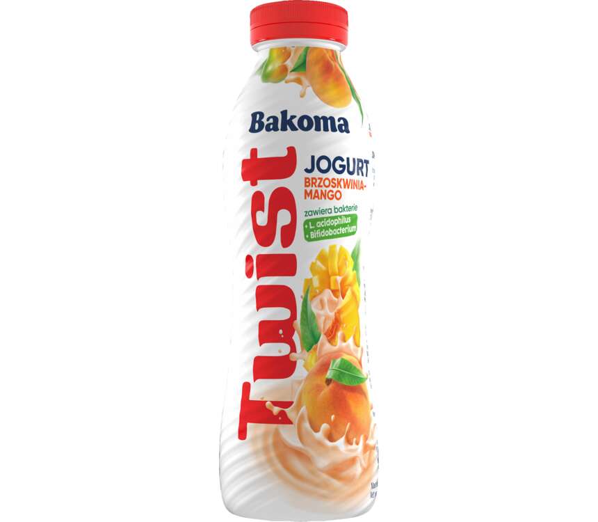 Bakoma Twist Jogurt pitny brzoskwiniowy 380 g kaufland.pl