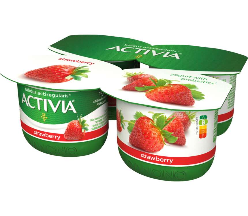 Danone Activia Jogurt owocowy truskawkowy 4x120 g
