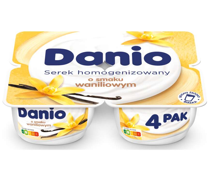 Danone Danio Serek homogenizowany waniliowy 4x140 g