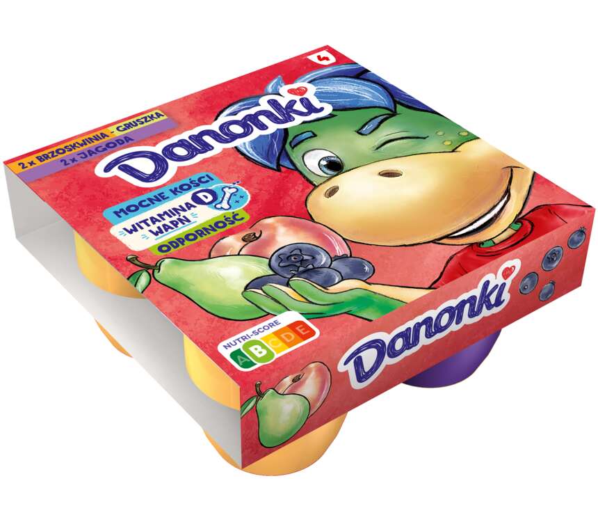 Danonki Mega Serek jagoda- -brzoskwinia-gruszka 4x90 g