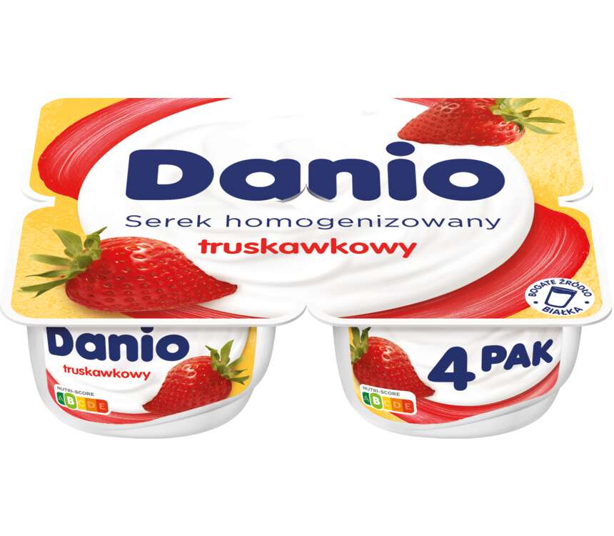 Danone Danio Serek homogenizowany truskawkowy 4x140 g