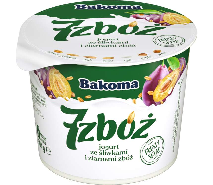 Bakoma 7 zbóż Jogurt śliwkowy 300 g